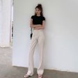 Women High Waist Summer Fashion Elegant Straight Sweatpants